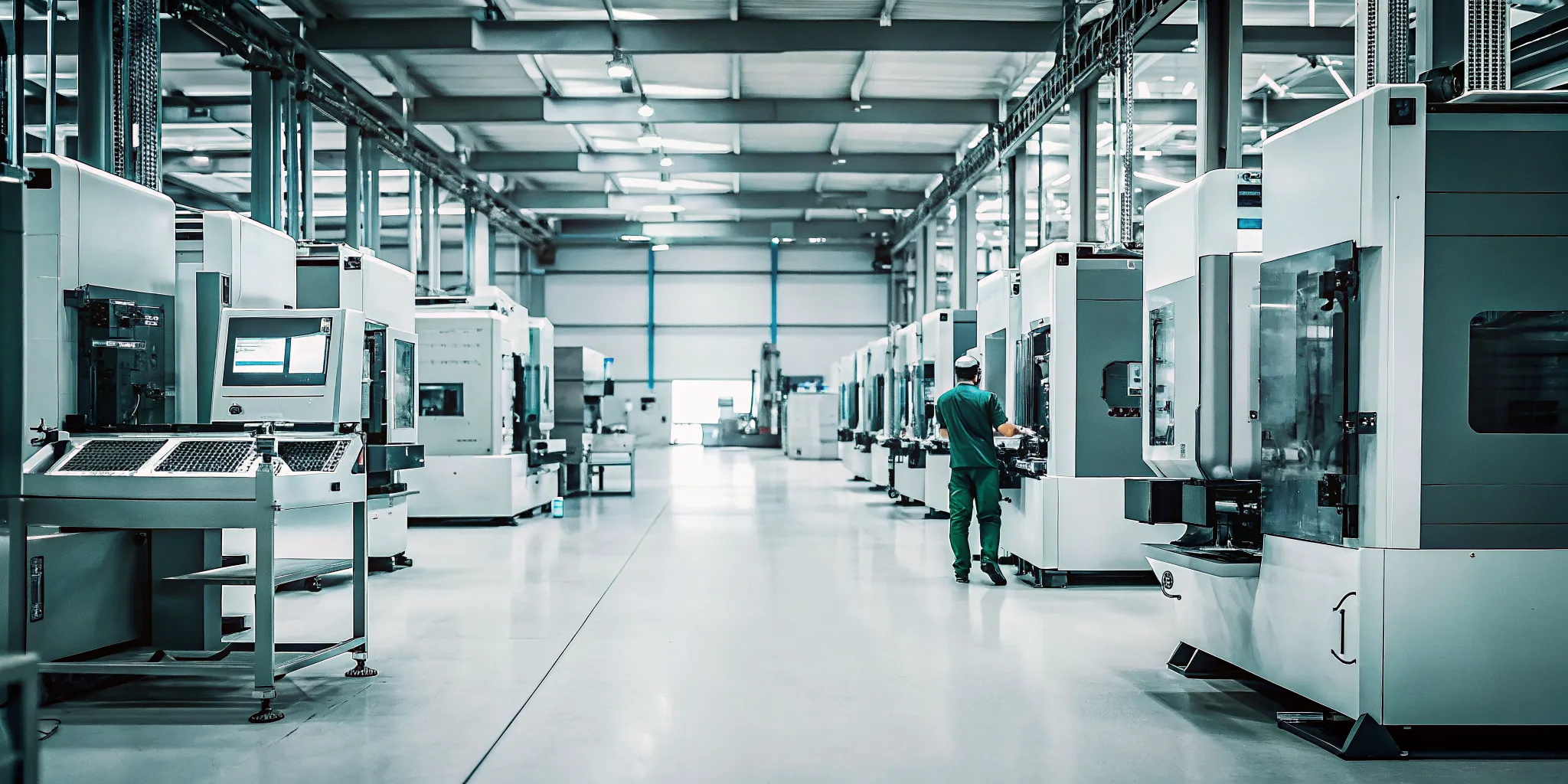 Aerospace manufacturing team reviewing a visual finite-capacity production schedule