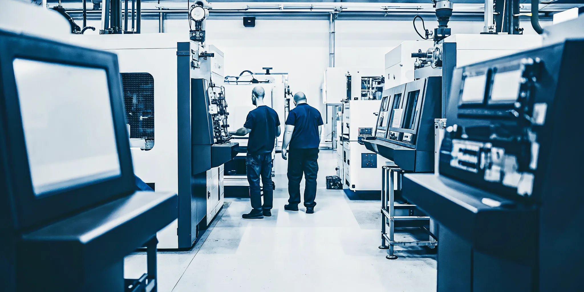 Balanced and underused manufacturing work cells illustrating capacity utilization