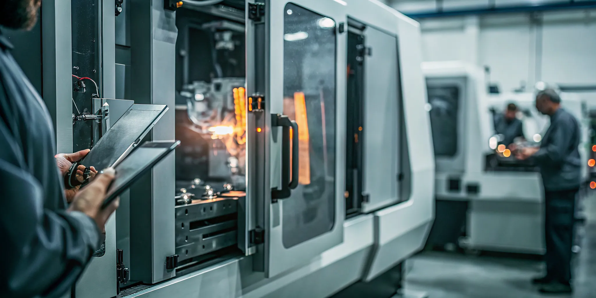 Digital manufacturing software gives planners real-time machine status on a CNC shop floor