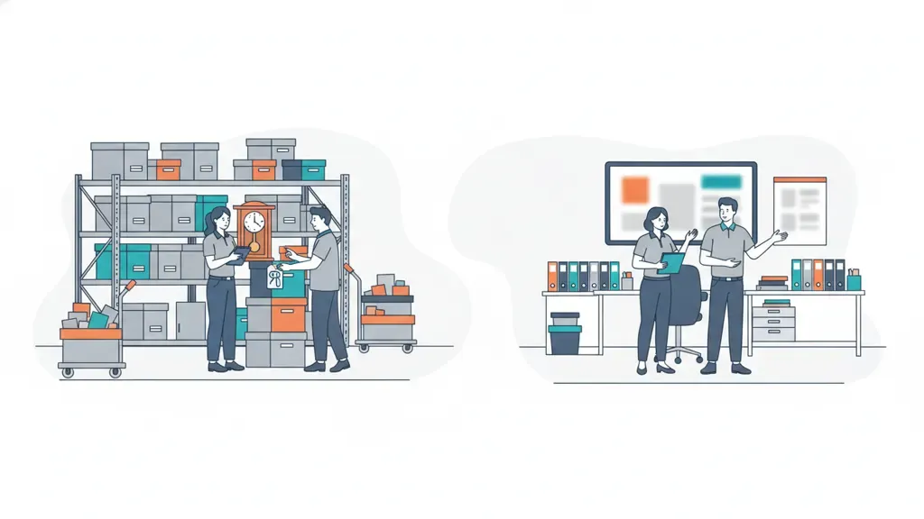 Contents restoration professionals coordinating item tracking and claim workflow
