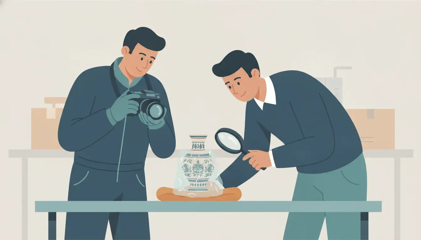 Restoration professionals photographing evidence for high value contents claims
