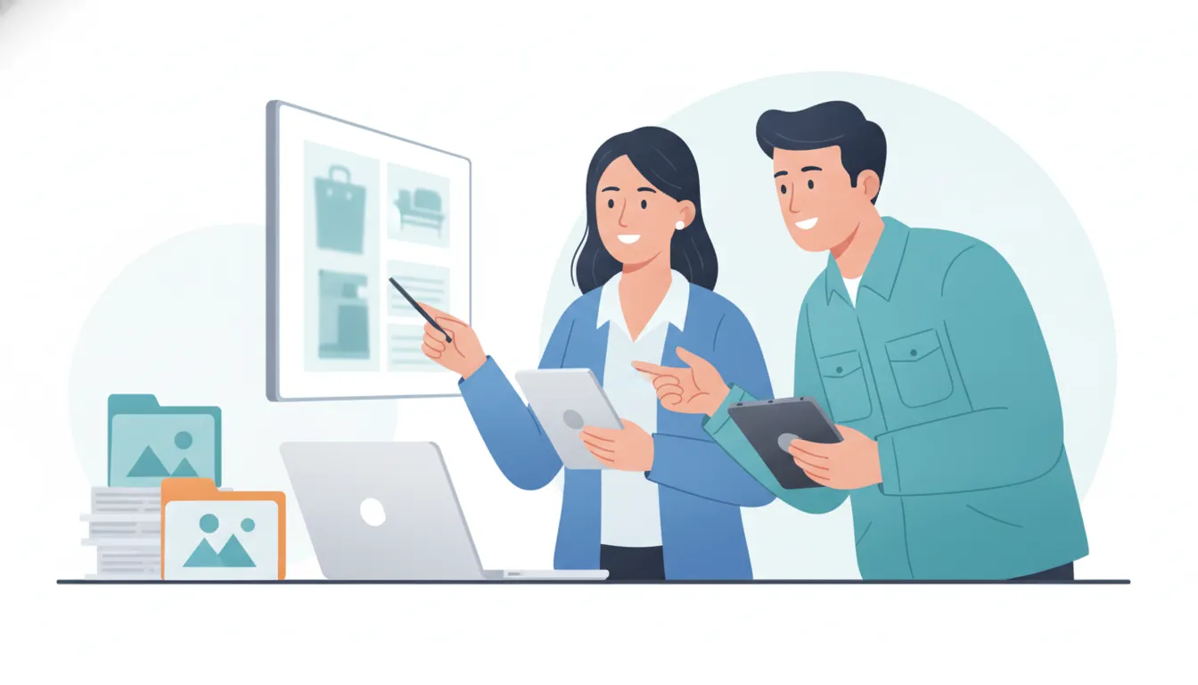 Restoration professionals reviewing contents claim documentation