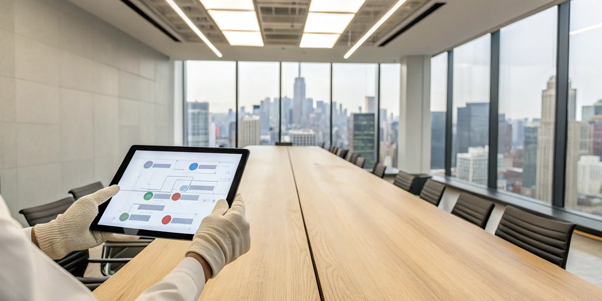 A professional uses a tablet to organize data and streamline information management.