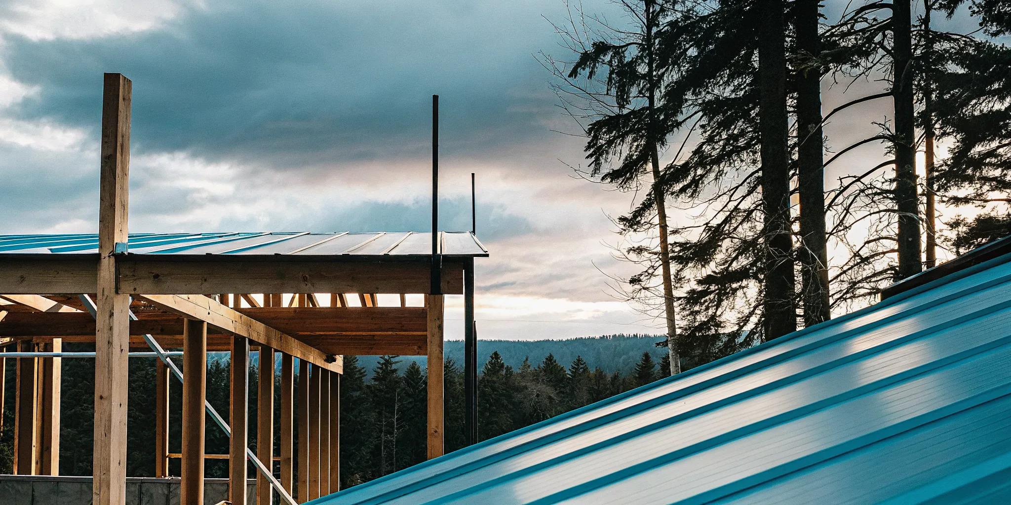 Pole building contractors Oregon and Washington construction site in the Pacific Northwest