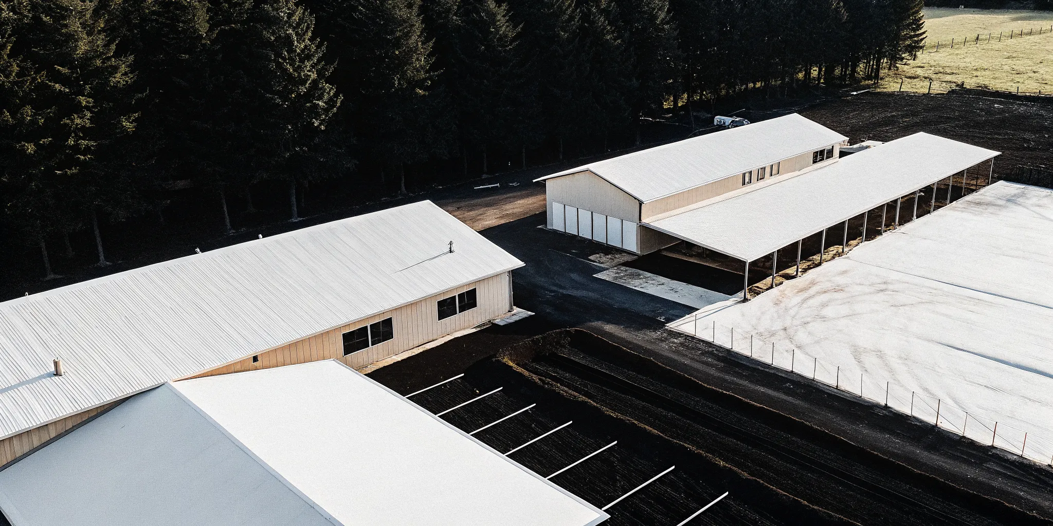 Oregon pole building site laid out for permit planning