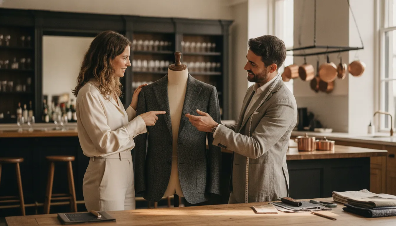 Relaxed hospitality in a personal tailoring consultation