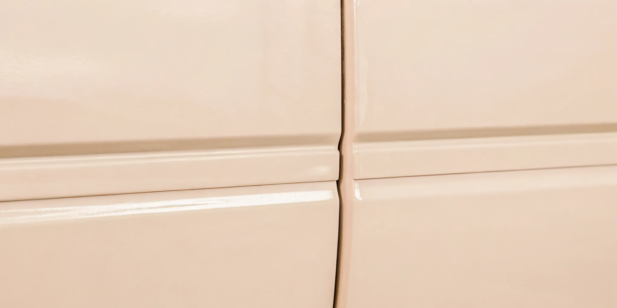 Close-up comparison used during a door ding repair Orlando inspection