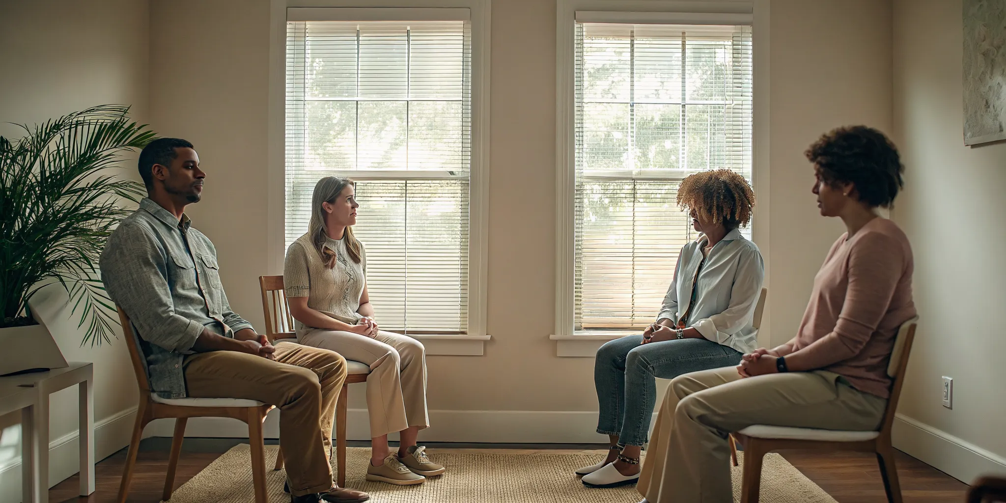 Patient and clinician creating a care plan for what happens after detox
