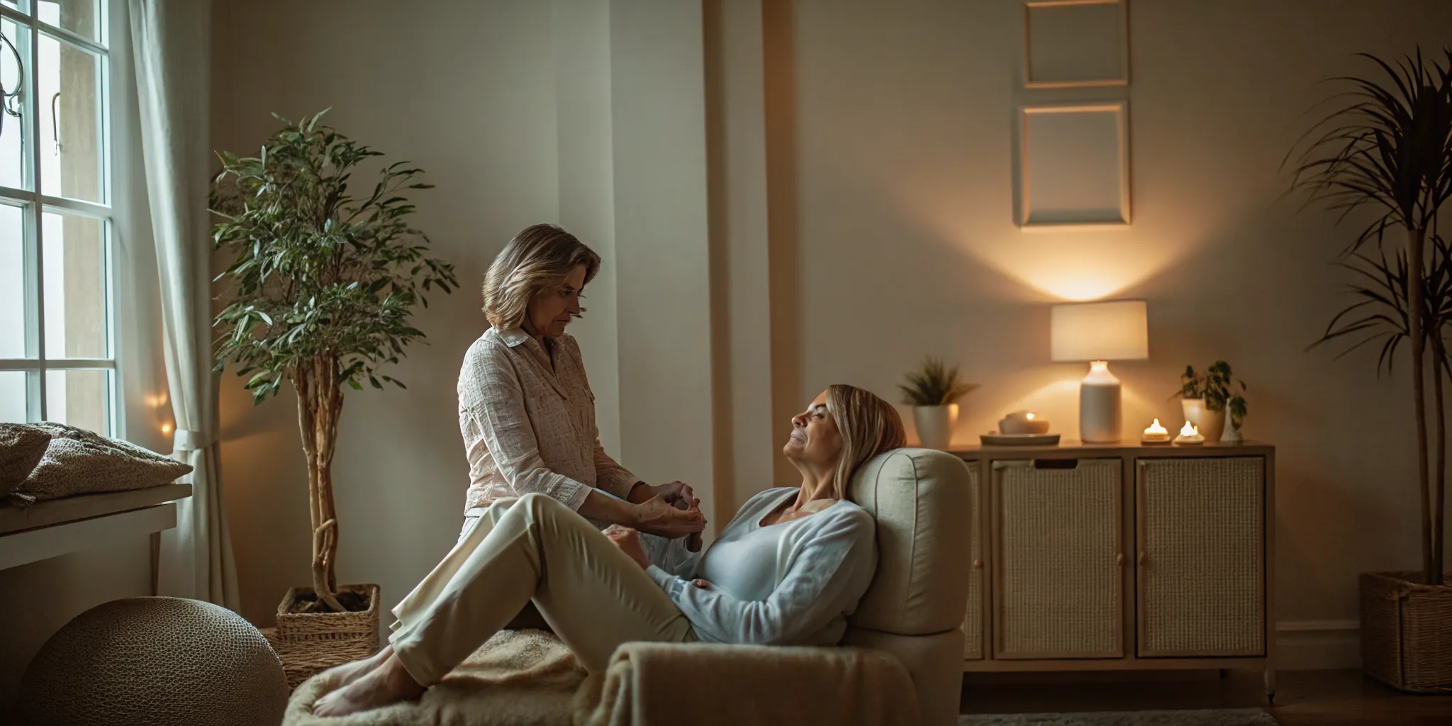 Therapist guiding a mindfulness exercise used in DBT for addiction
