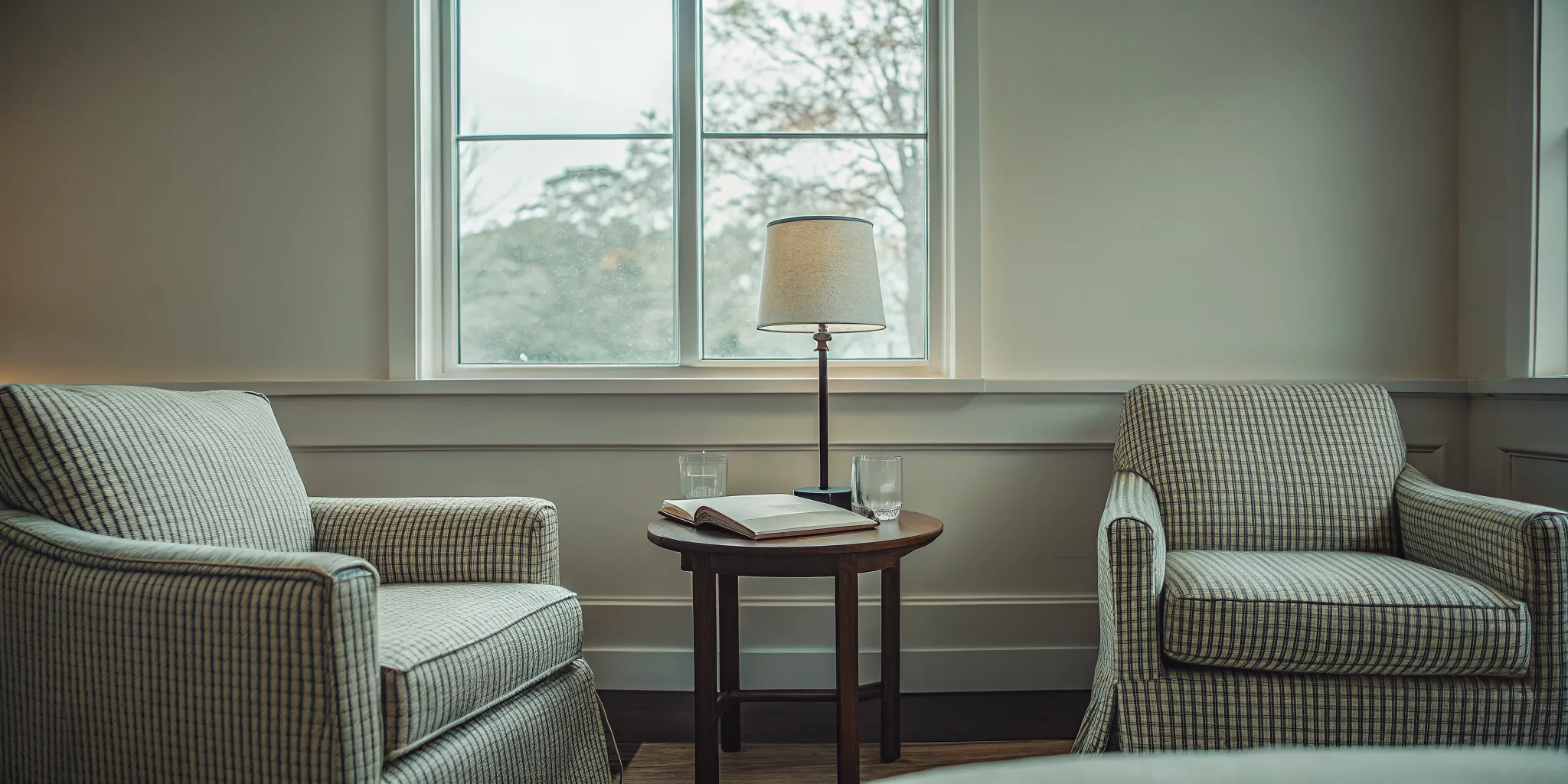 Quiet counseling room supporting private addiction treatment planning