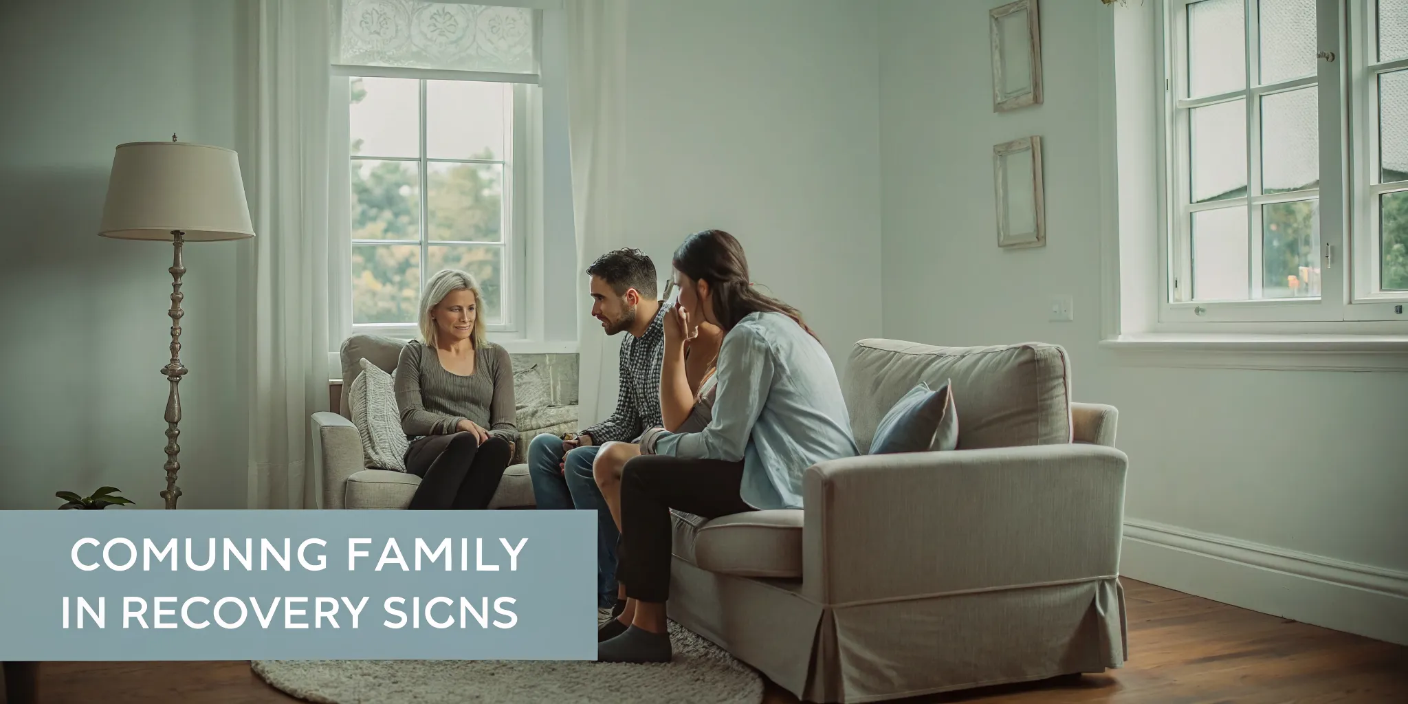 Family responding calmly to warning signs after rehab