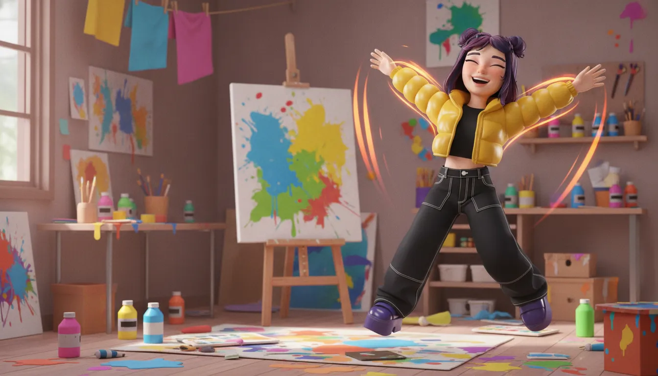 Expressive animated avatar showing movement and personality