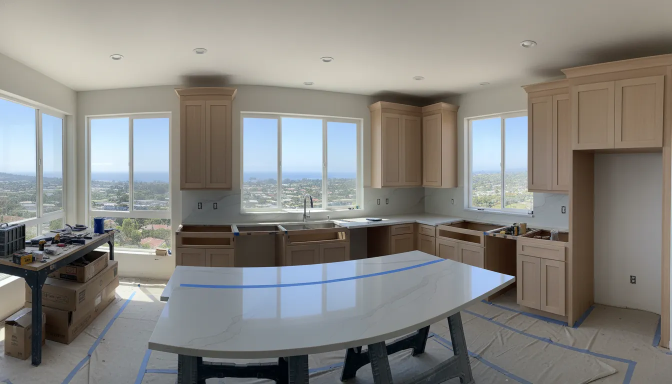 Kitchen remodel in progress for a San Diego cost estimate