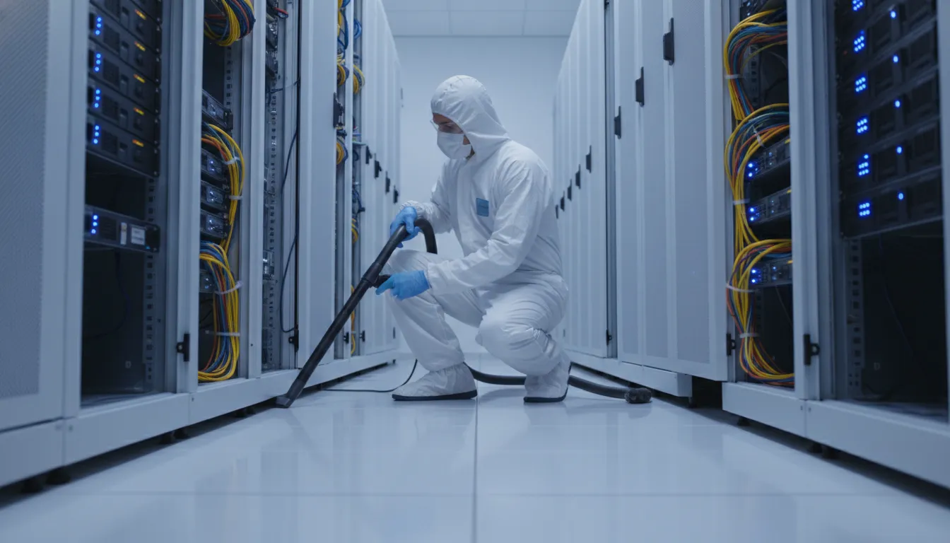 Data Center Cleaning Checklist for Facility Managers Data center cleaning checklist for server room floor and rack maintenance