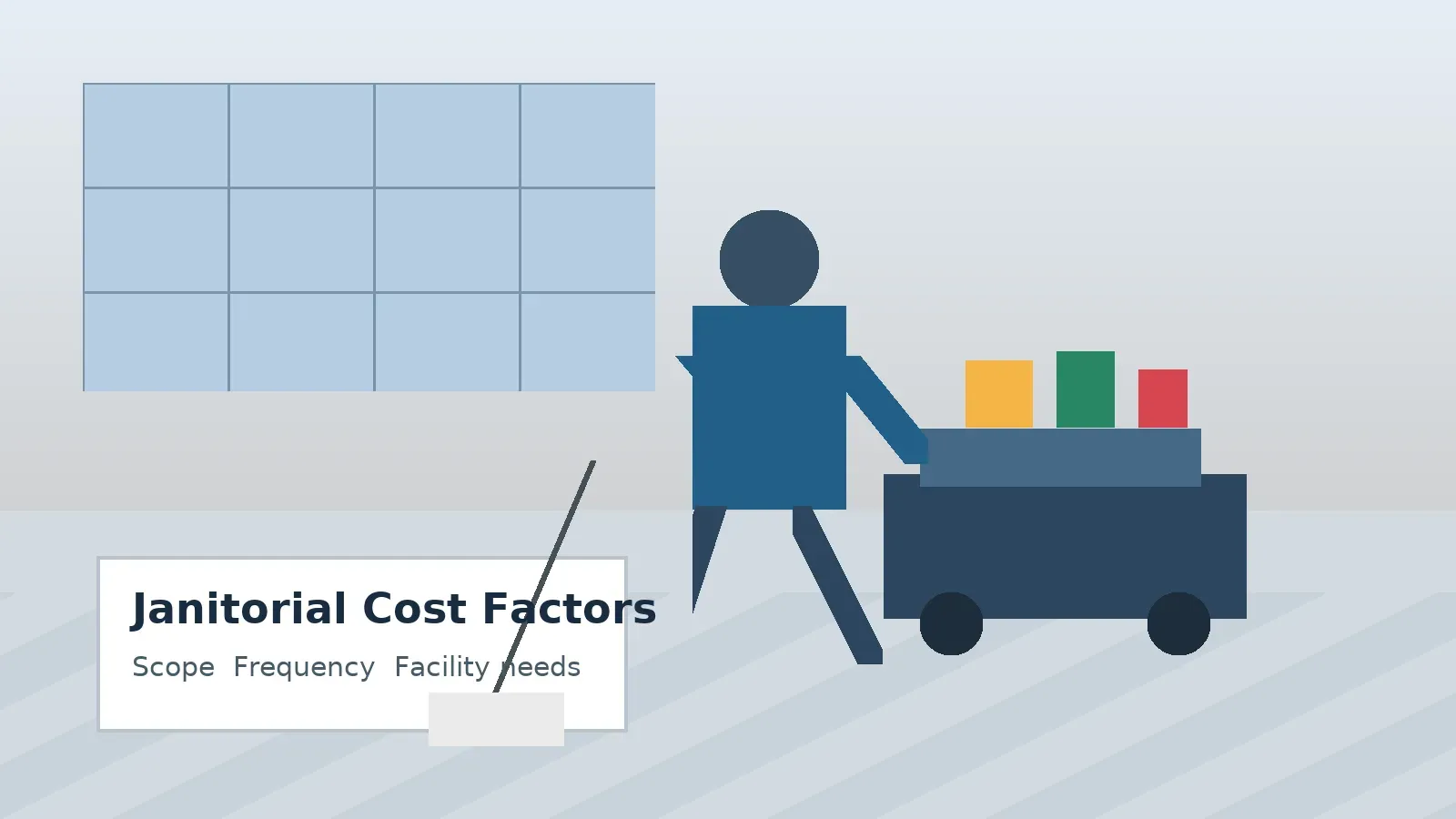 Janitorial Services Cost Factors for Facilities Janitorial services cost factors for a commercial facility cleaning plan