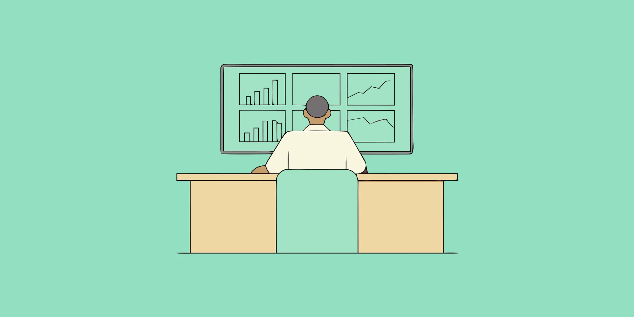 vCISO consultant reviewing a compliance dashboard on a large monitor in a professional office setting