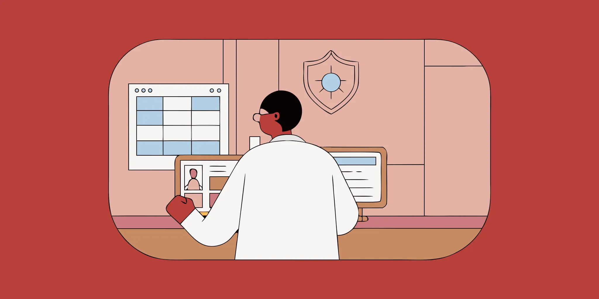 Healthcare IT analyst reviewing tamper-evident HIPAA audit trails