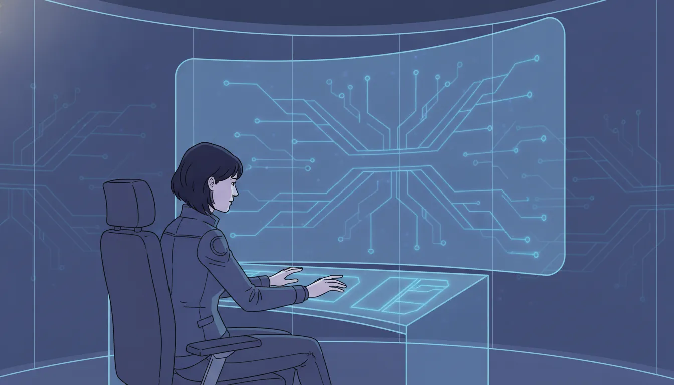 Cybersecurity analyst reviewing network architecture during a network penetration test