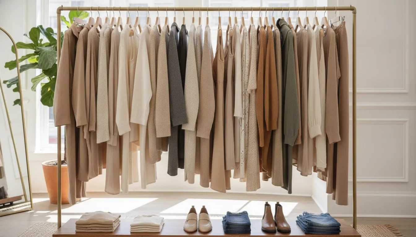 Vetements polyvalents organises pour une garde robe capsule femme