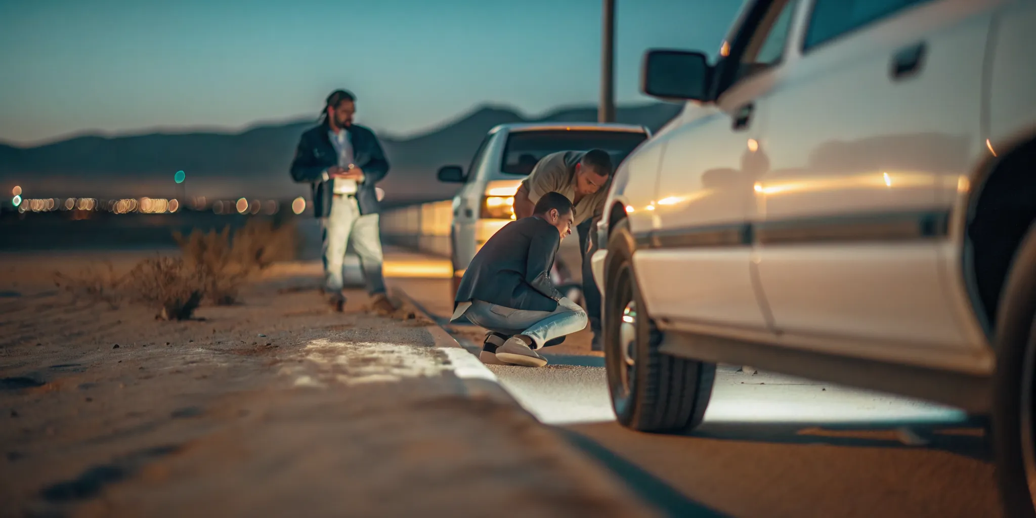 New Mexico roadside crash investigation after a suspected alcohol-related accident