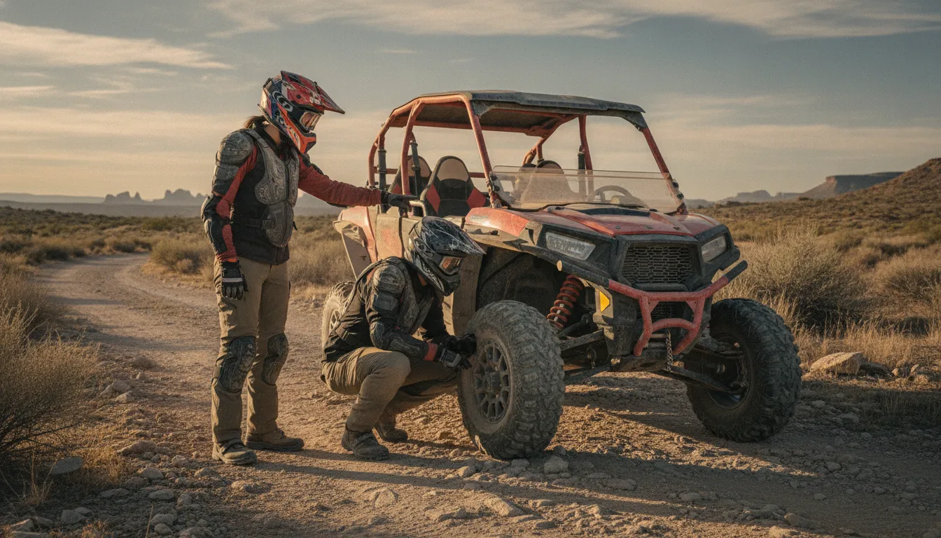Investigating an ATV crash scene on a New Mexico trail