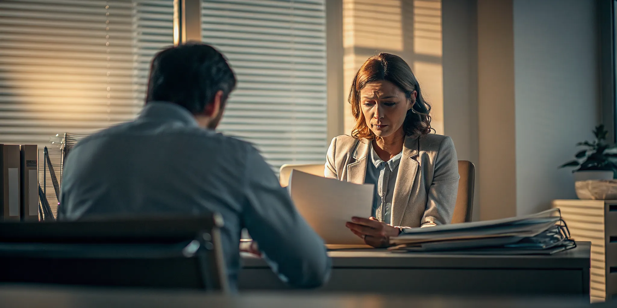 An attorney in a New Mexico office reviewing trucking evidence with a New Mexico truck accident lawyer