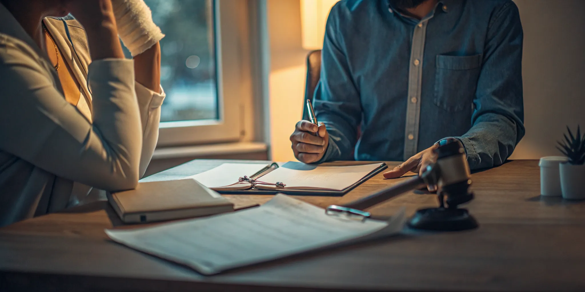 New Mexico car accident medical bill review with legal paperwork