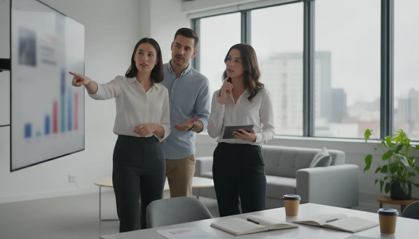 SaaS finance team reviewing subscription revenue with their outsourced accounting advisor