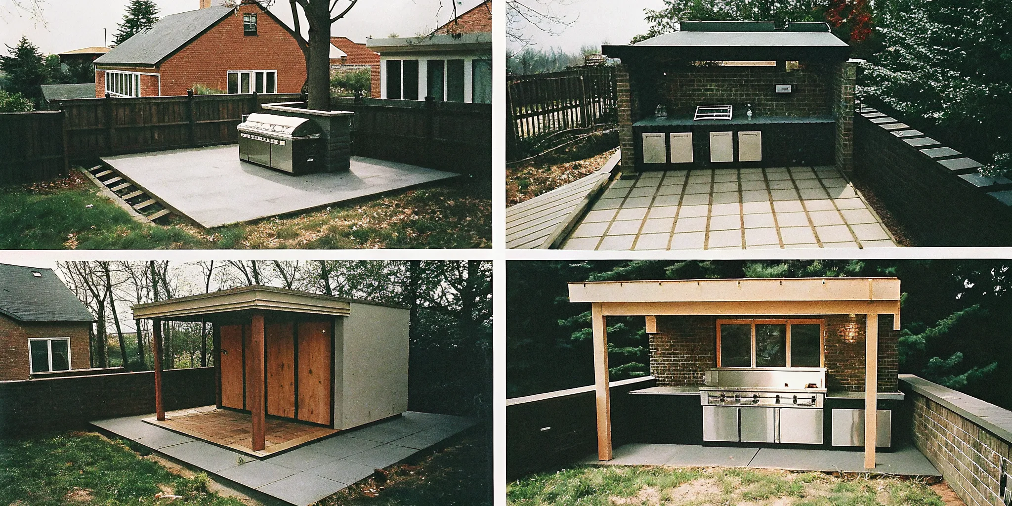 Four compact small outdoor kitchen layout configurations for a Carolina backyard
