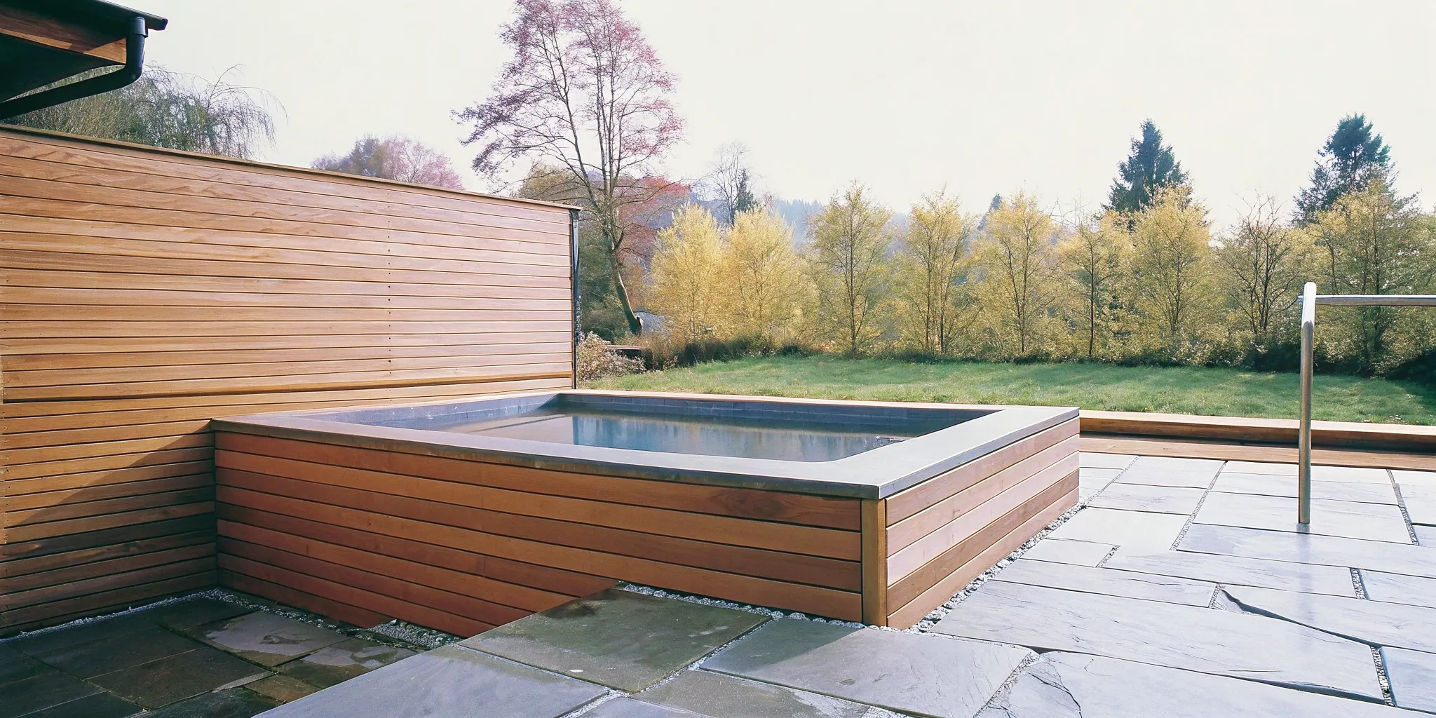 Vigor Cold Plunge installed on a luxury outdoor patio