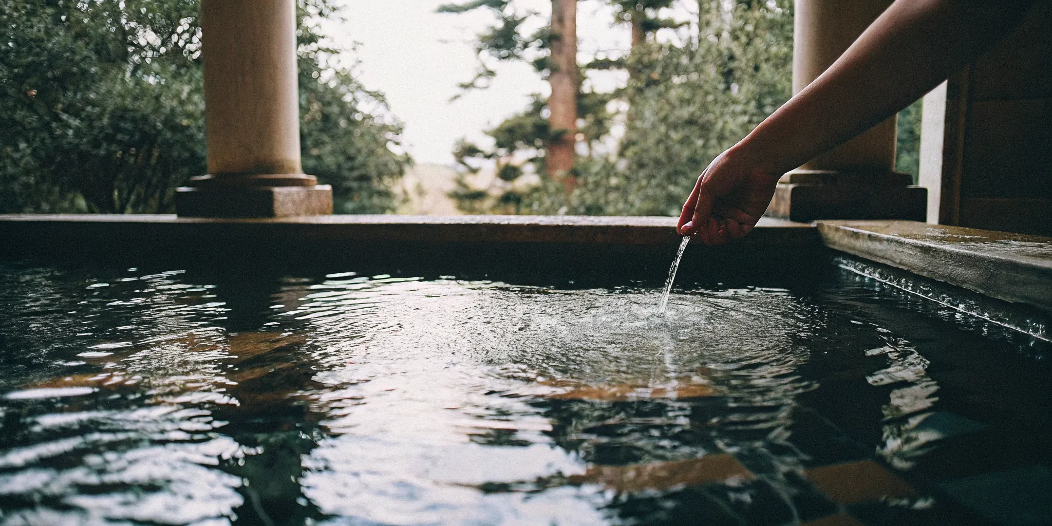 Testing cold plunge water quality with a chemical test strip