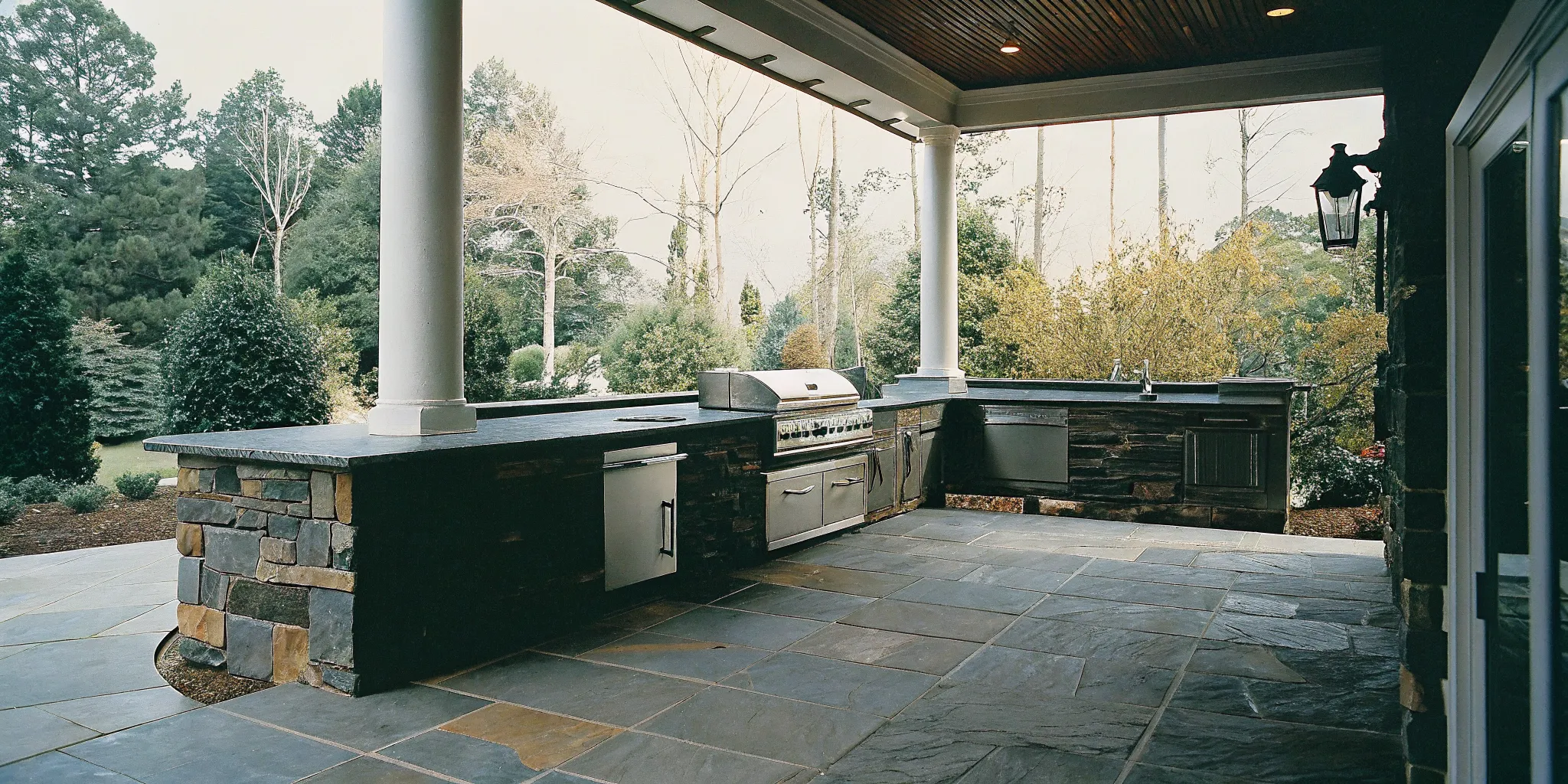Finished outdoor kitchen showing a complete Charlotte NC project budget