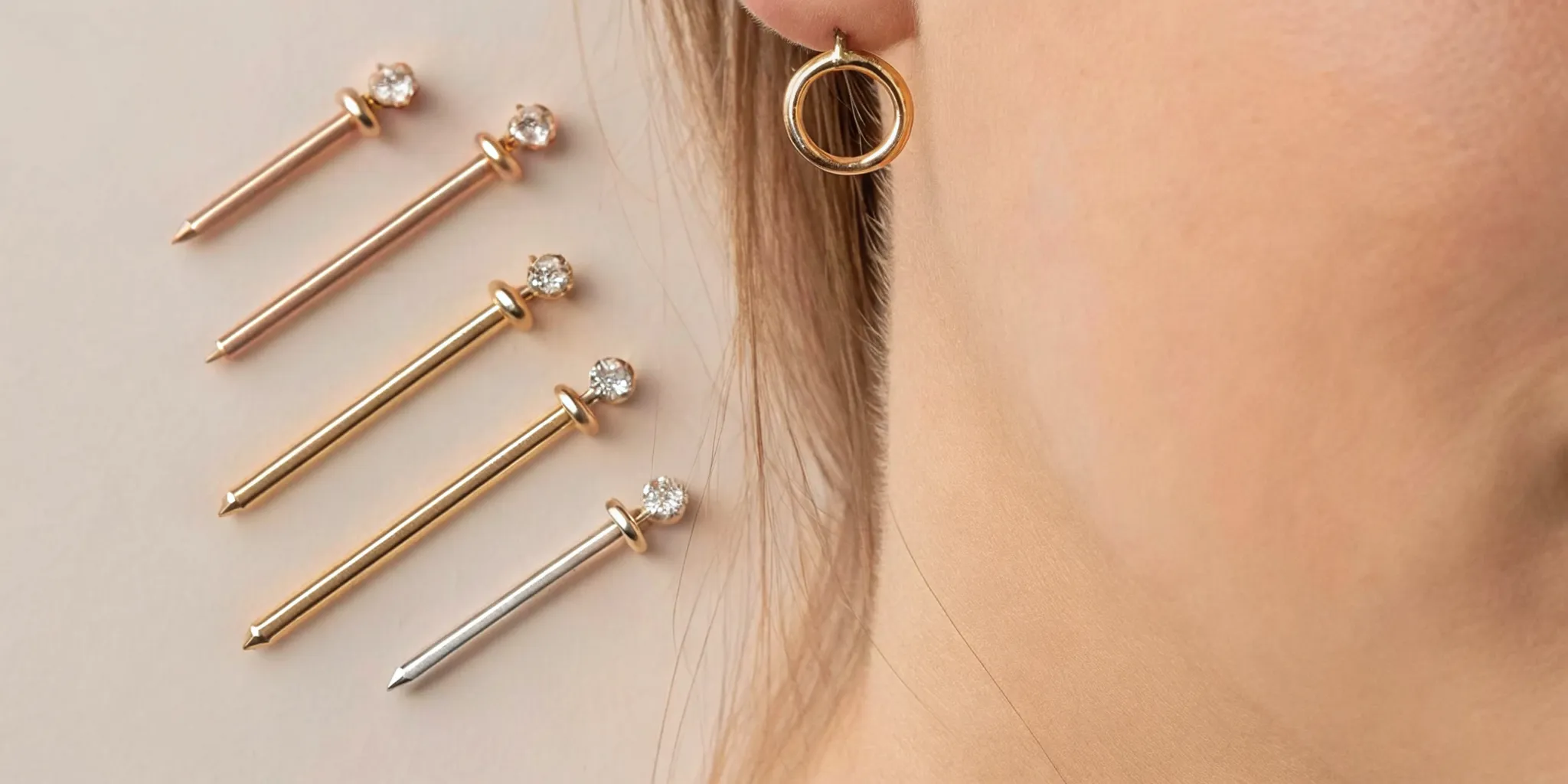 Premium titanium and gold jewelry for body piercing near me
