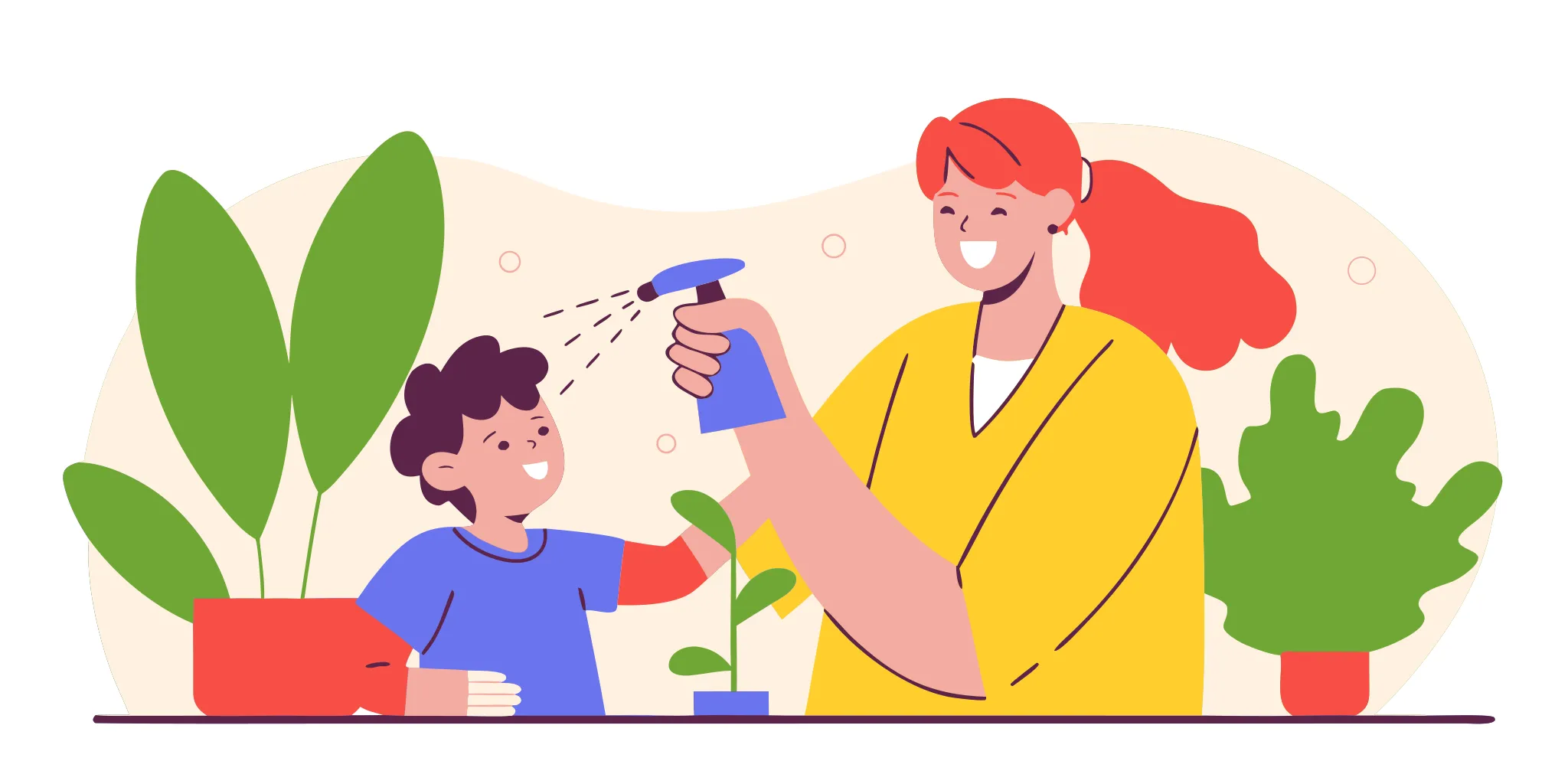 Parent using saline spray to clean a child's new ear piercing at home during the aftercare routine