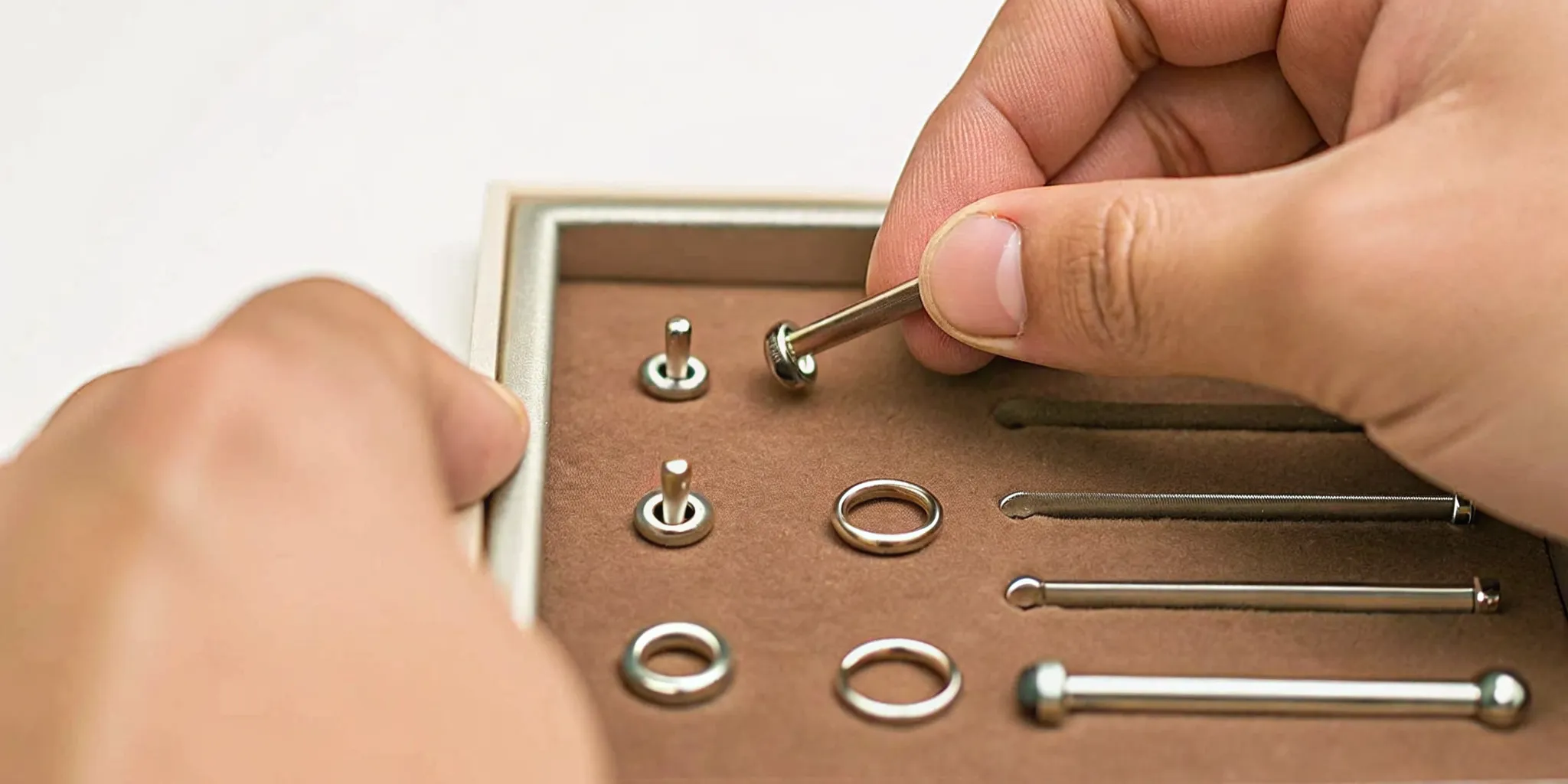 Measuring titanium body piercing jewelry for correct fit