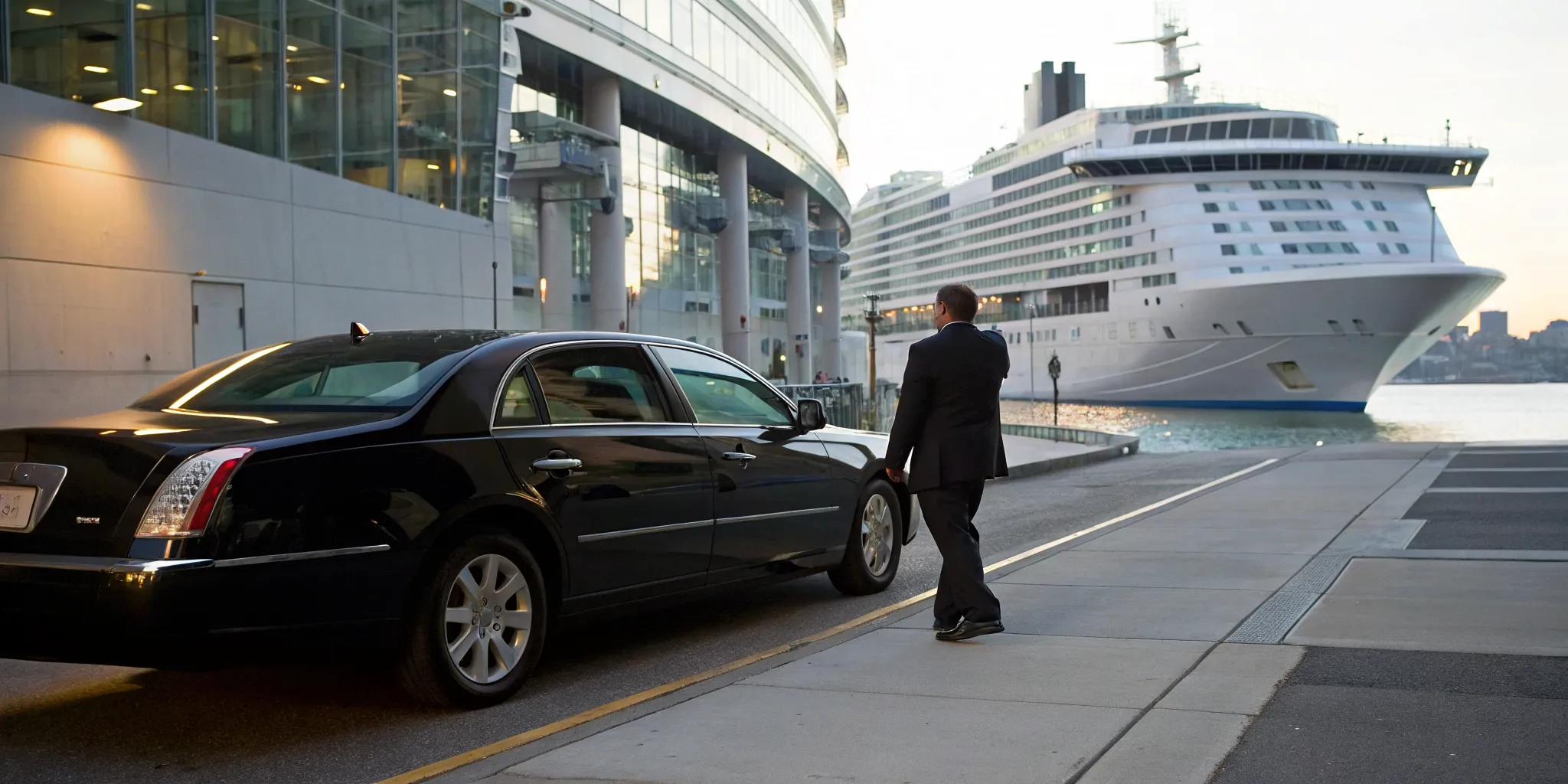The cost of private car service to the cruise terminal with a luxury car at drop-off.