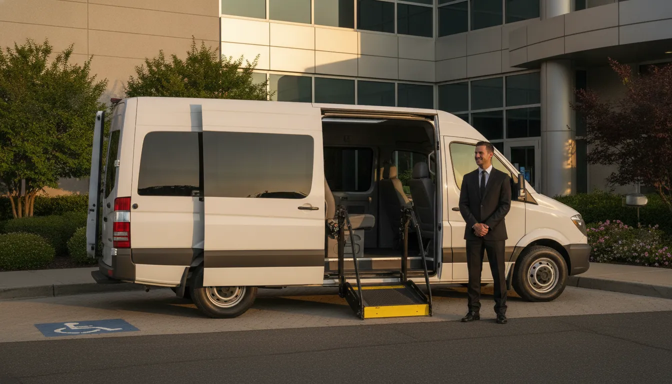 Wheelchair accessible transport van for non-emergency medical transportation in Philadelphia by Ace Limousine
