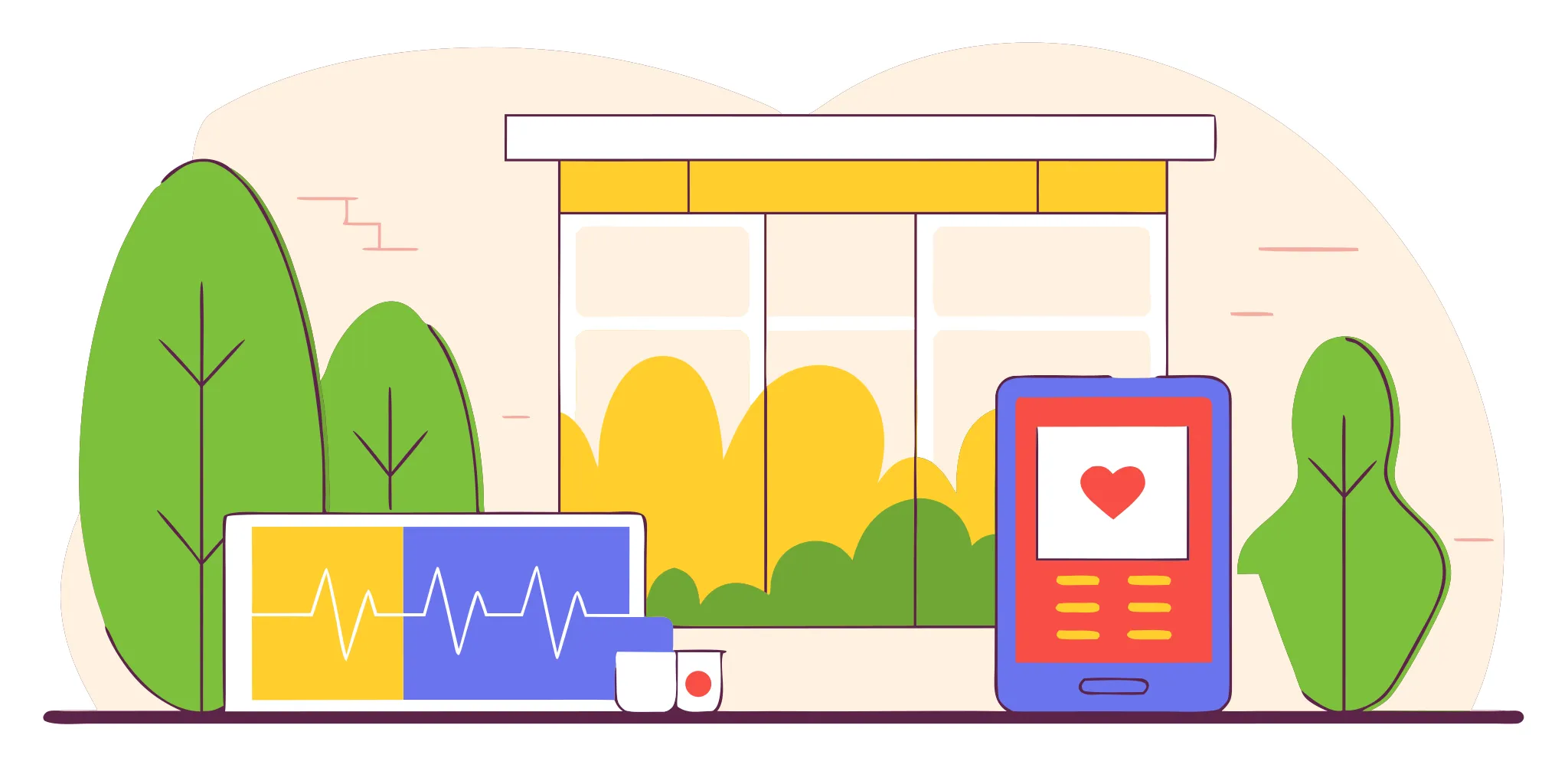 A healthcare professional analyzing remote patient monitoring solutions on a dashboard with vital signs.