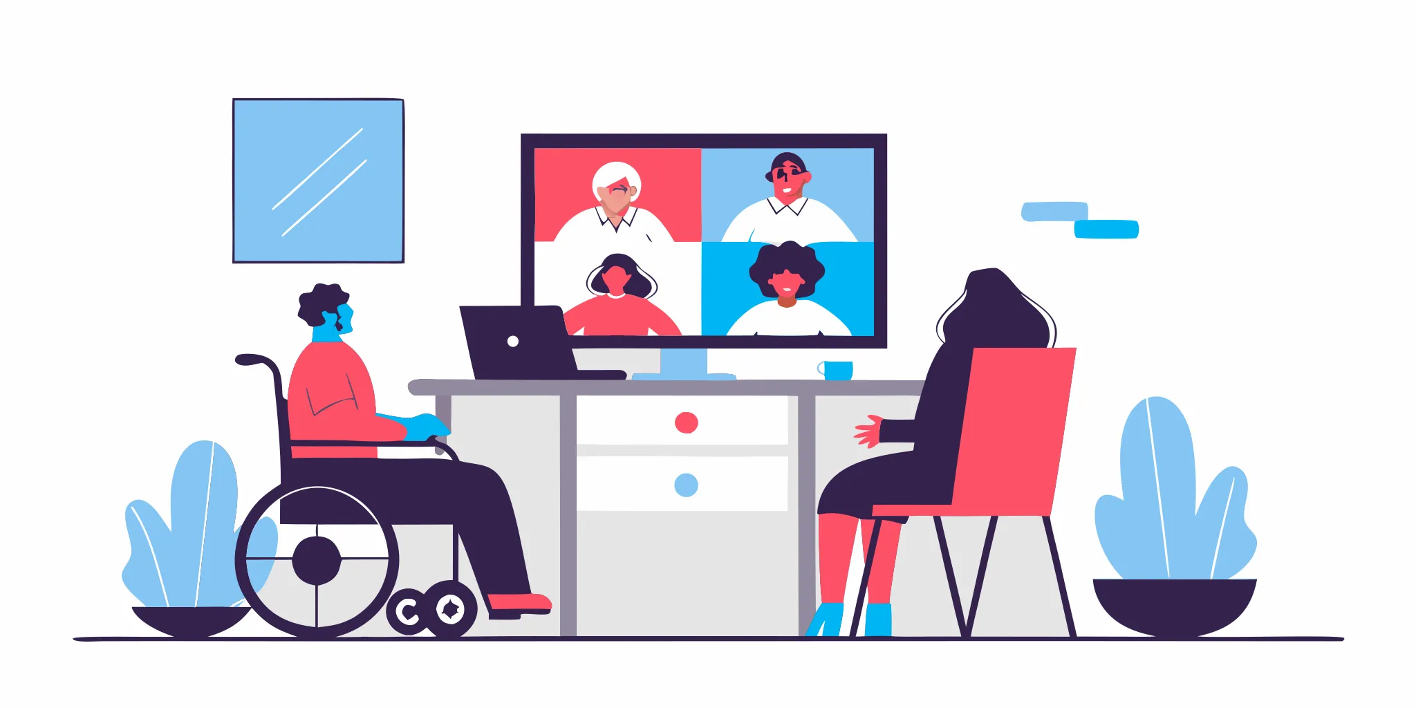 Two people planning how to start a chronic care management business.