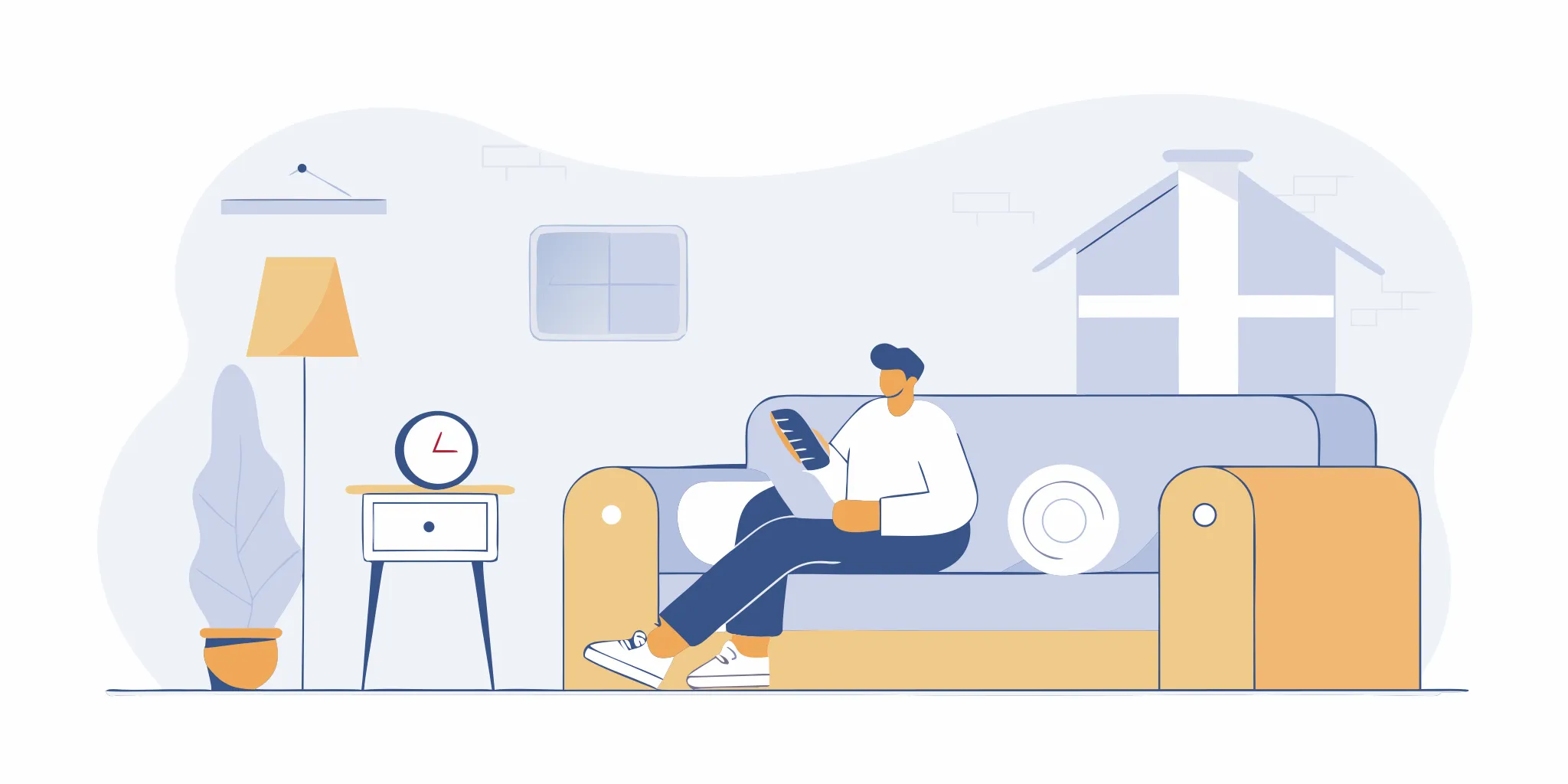 A man using a remote patient monitoring device to manage his heart failure at home.