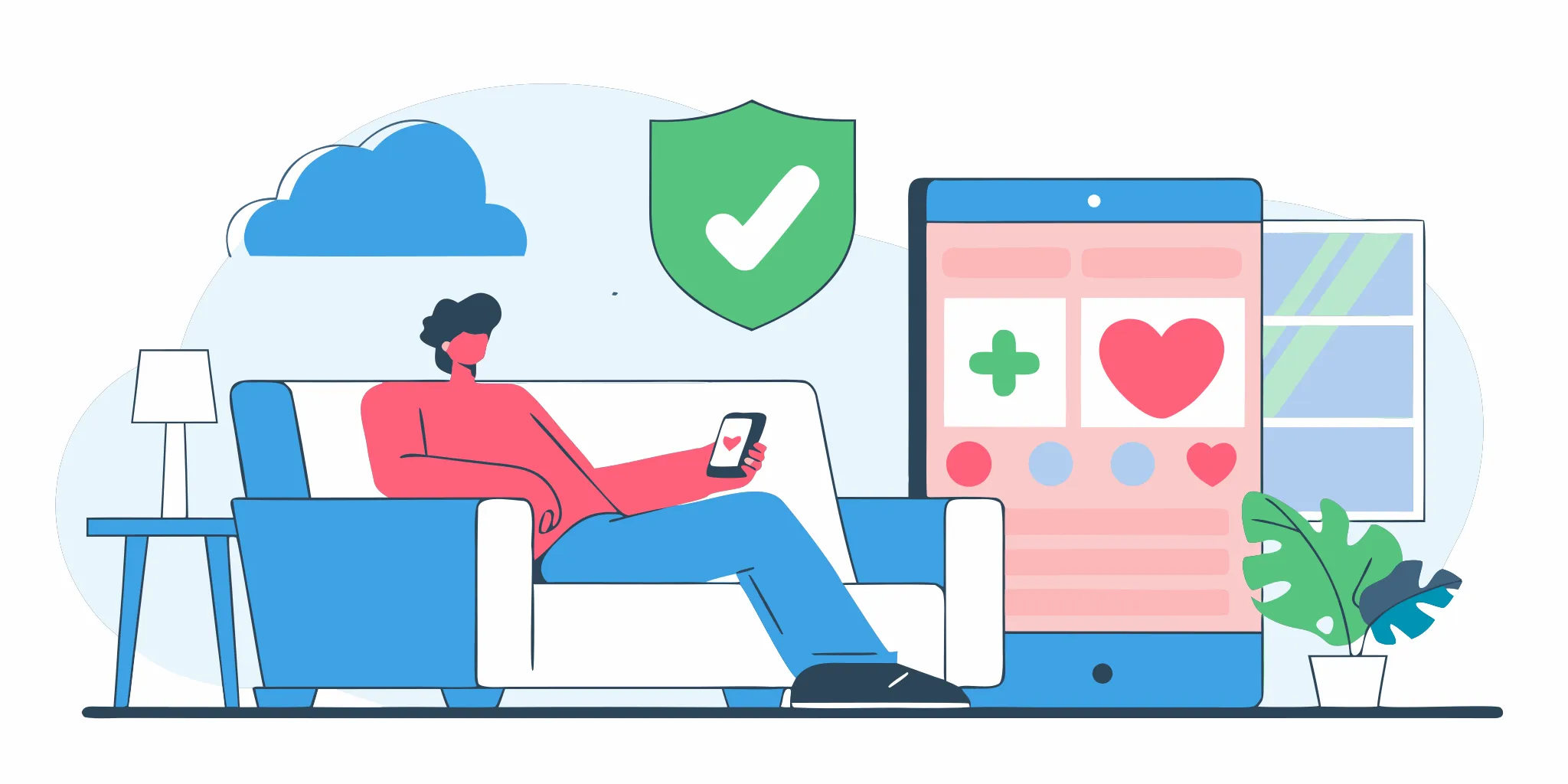 Remote patient monitoring for hypertension using a blood pressure cuff and smartphone app.