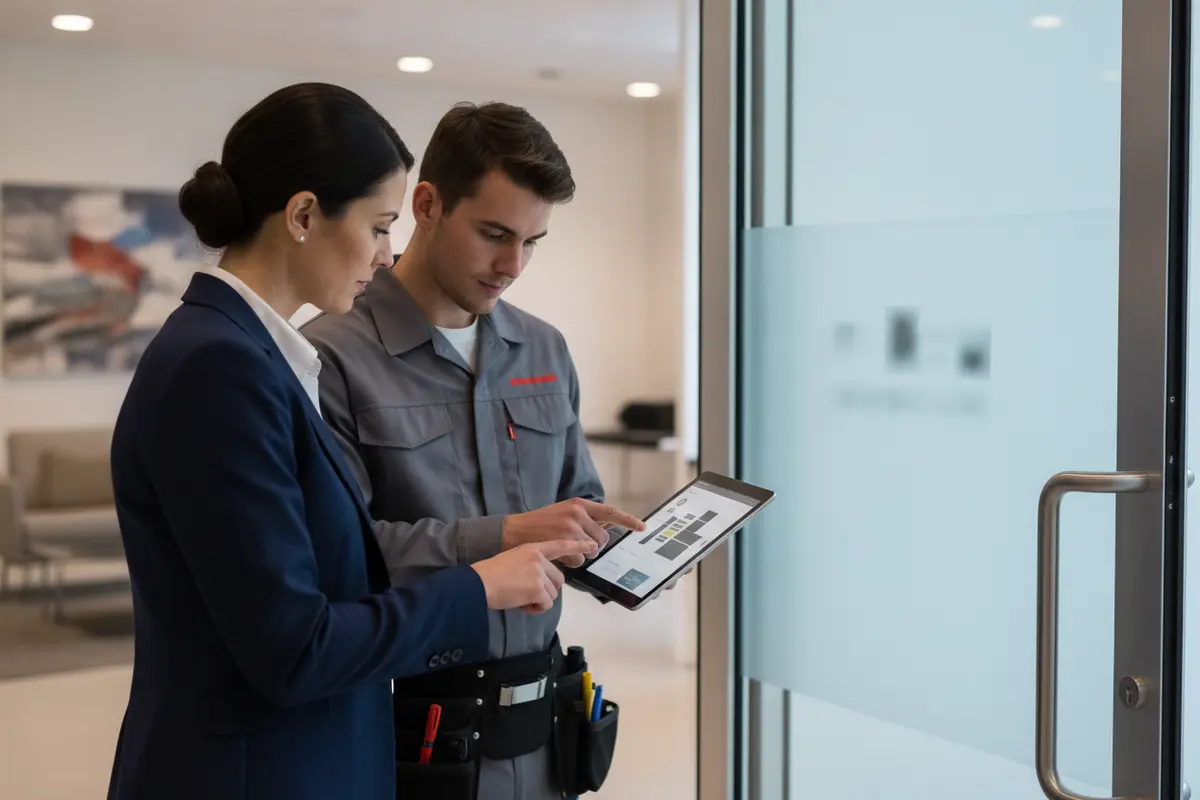 Administrator learning to manage employee credentials at a business access system