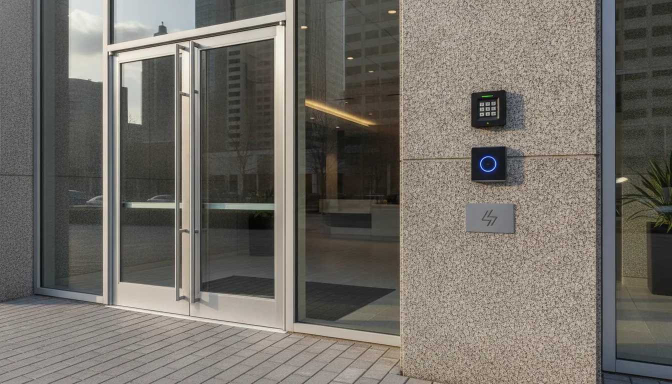 Commercial security system keypad and access control reader for an Atlanta business