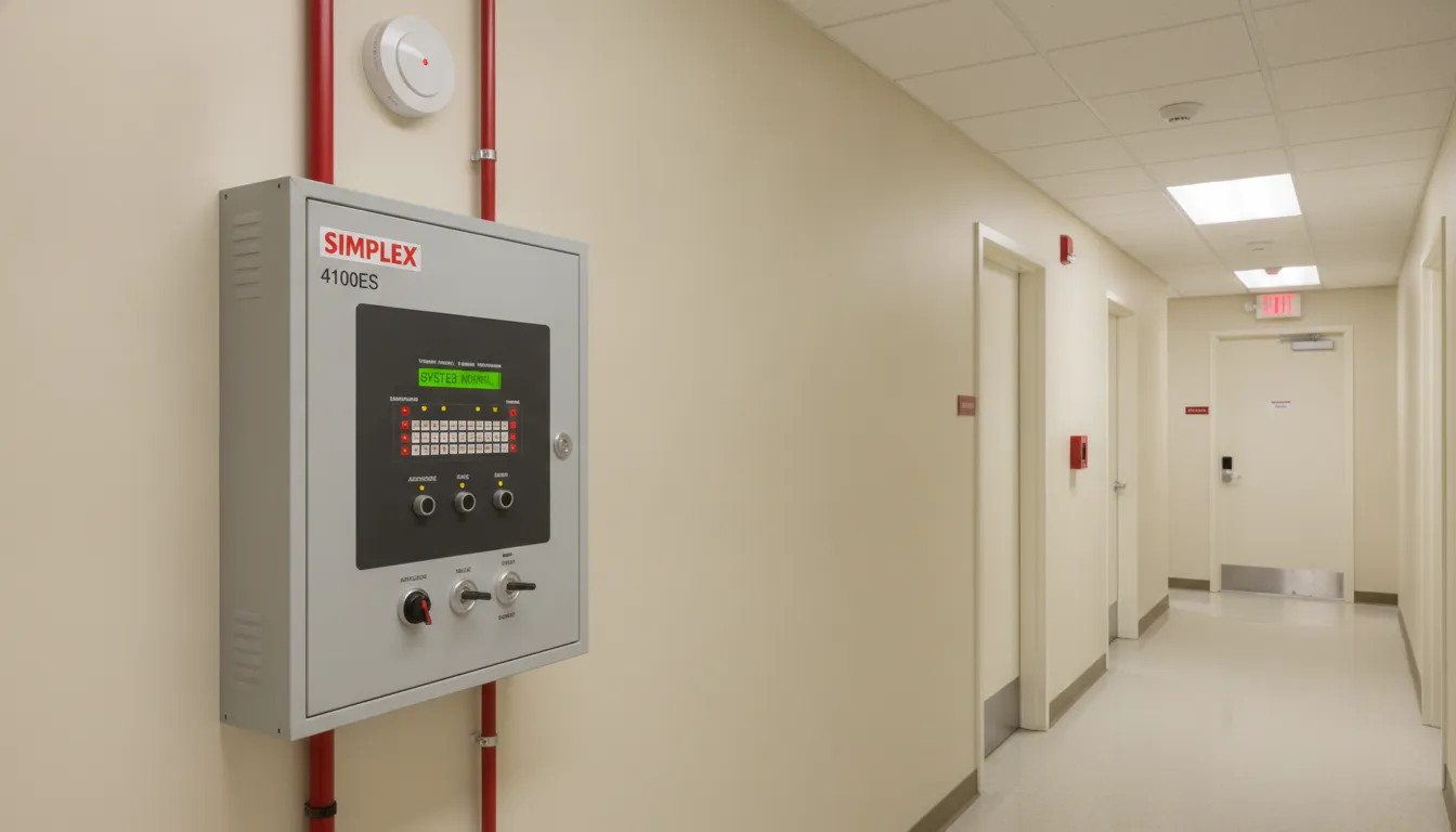 Medical office building entrance with electronic access control system installation