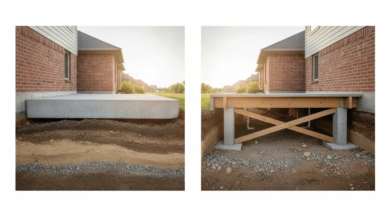 Slab and pier and beam foundation comparison for Dallas homes