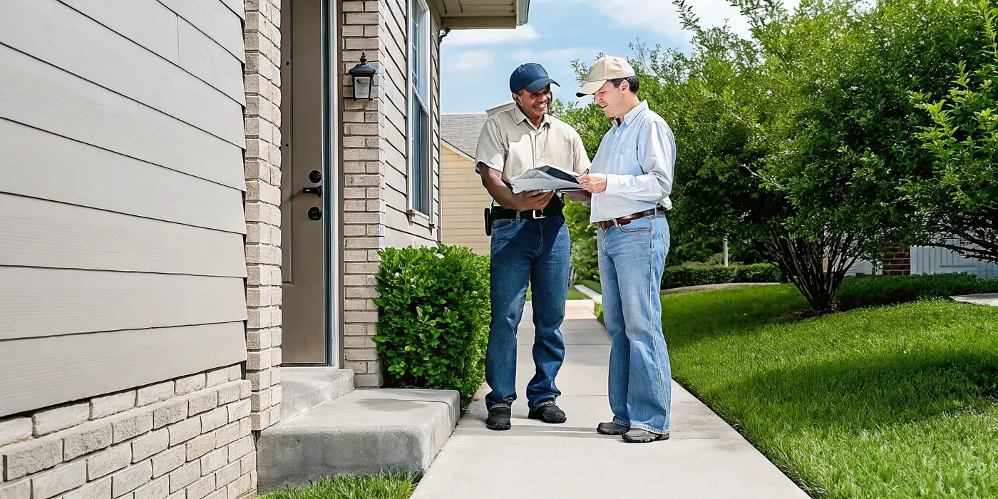 Foundation repair financing discussion for a North Texas home