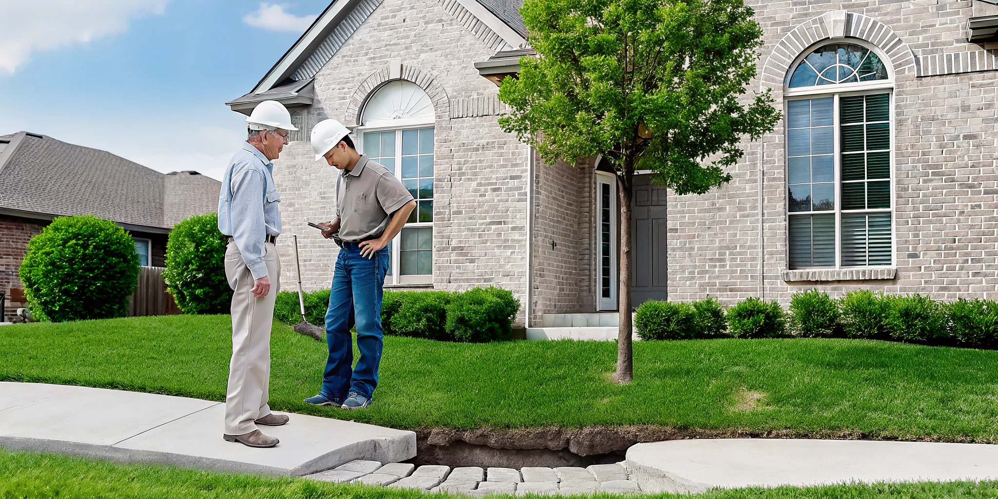 North Texas homeowner reviewing foundation repair financing after a foundation inspection