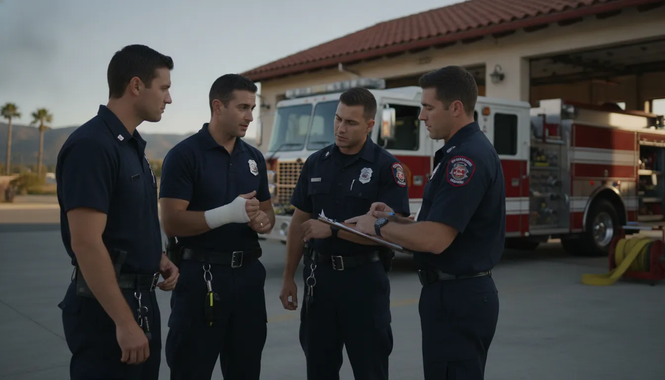 California first responders discussing workers comp for firefighters California