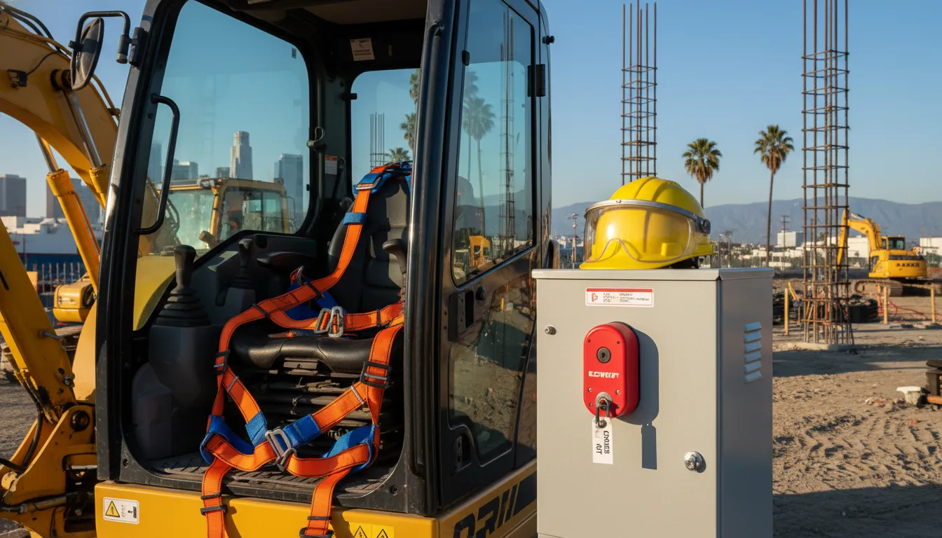 Safety equipment related to common Los Angeles construction accident hazards