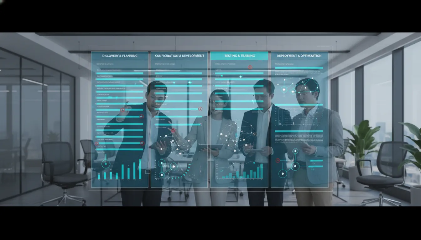 NetSuite implementation timeline roadmap with project phases and risk milestones